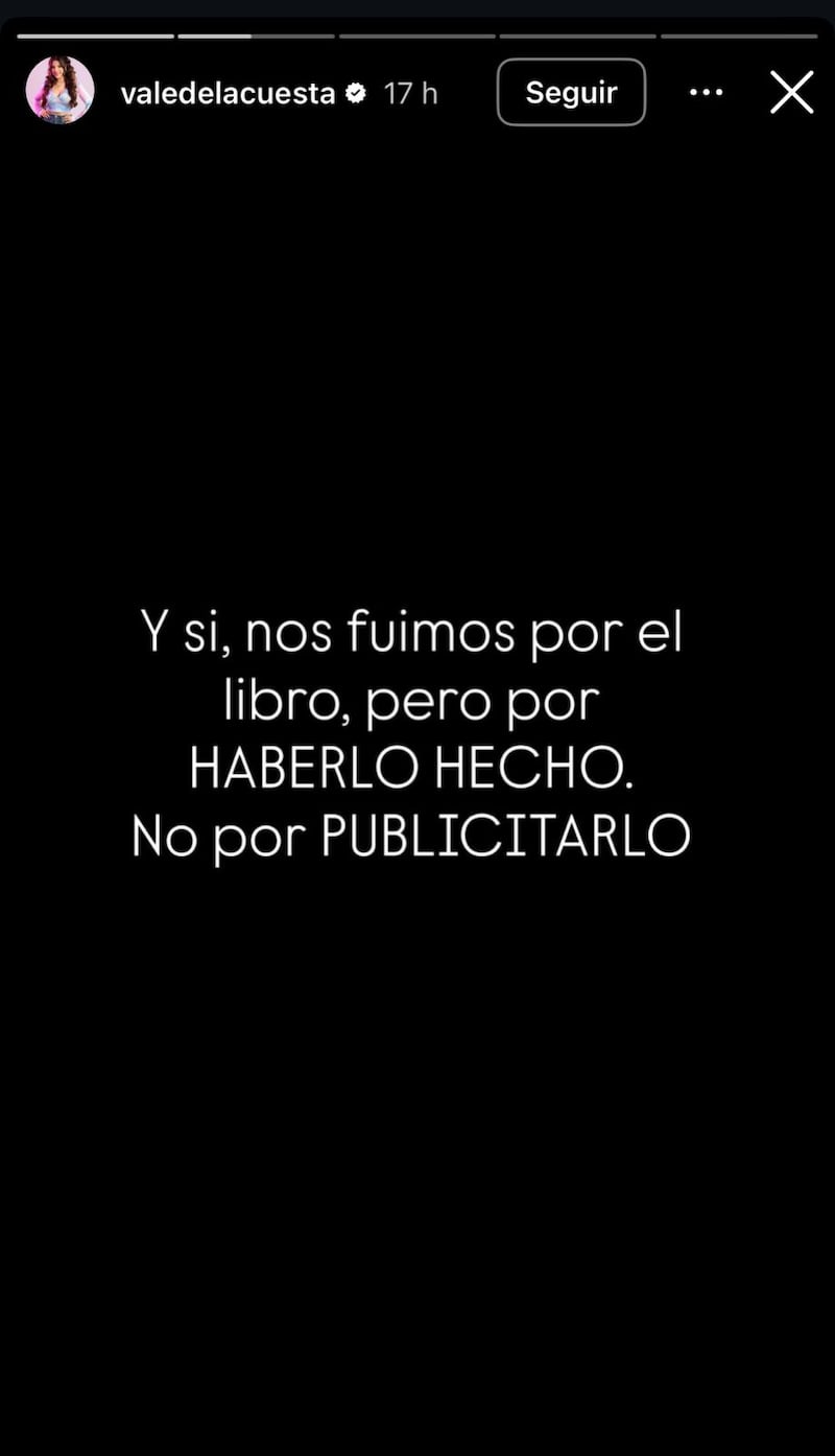 Historias de Valentina de la Cuesta en Instagram