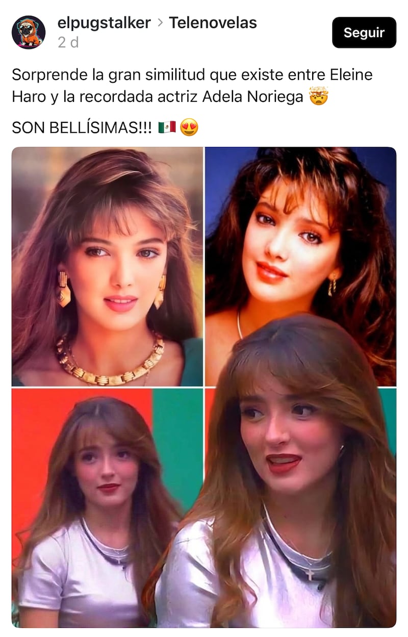Comparan a Elaine Haro con Adela Noriega