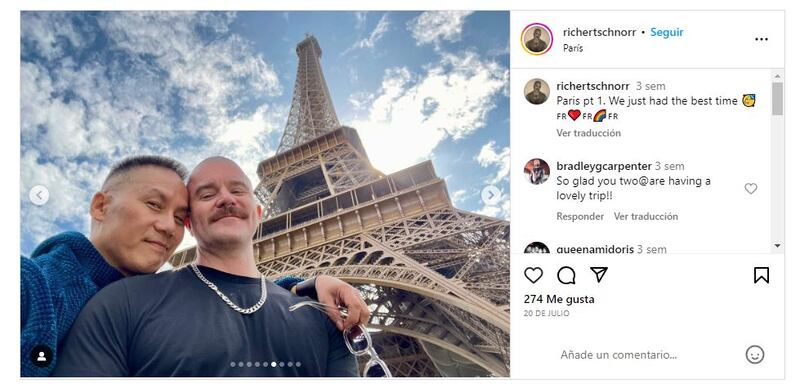 BD Wong junto a su esposo, Richert Schnorr