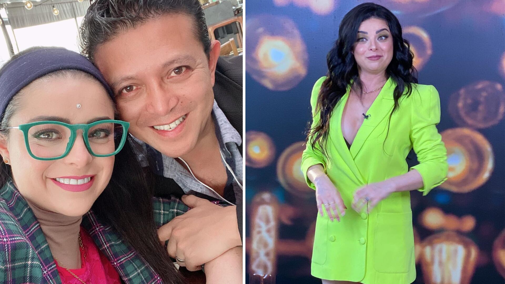 Su esposo la acompañó en la prueba.