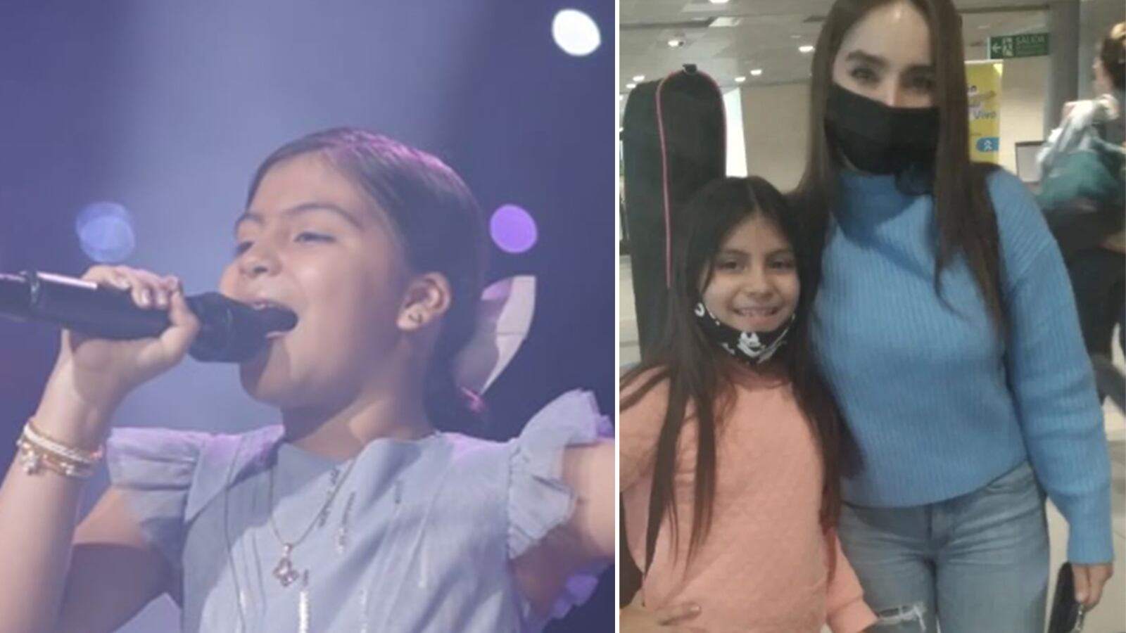 La niña que canta como Paola Jara en La voz Kids Colombia.
