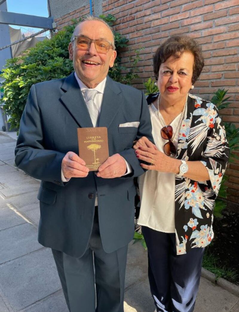 Padre de Maly Jorquiera se casó a los 82 años de edad