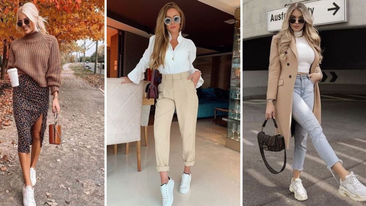 Moda: looks elegantes con tenis que puedes llevar a los 50 o más