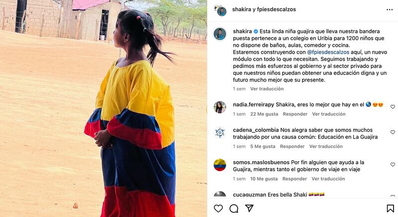 Shakira y fundación "Pies Descalzos".
