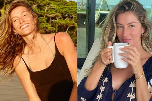 A los 44 años, Gisele Bündchen presume su figura en traje de baño animal print a un mes de dar a luz