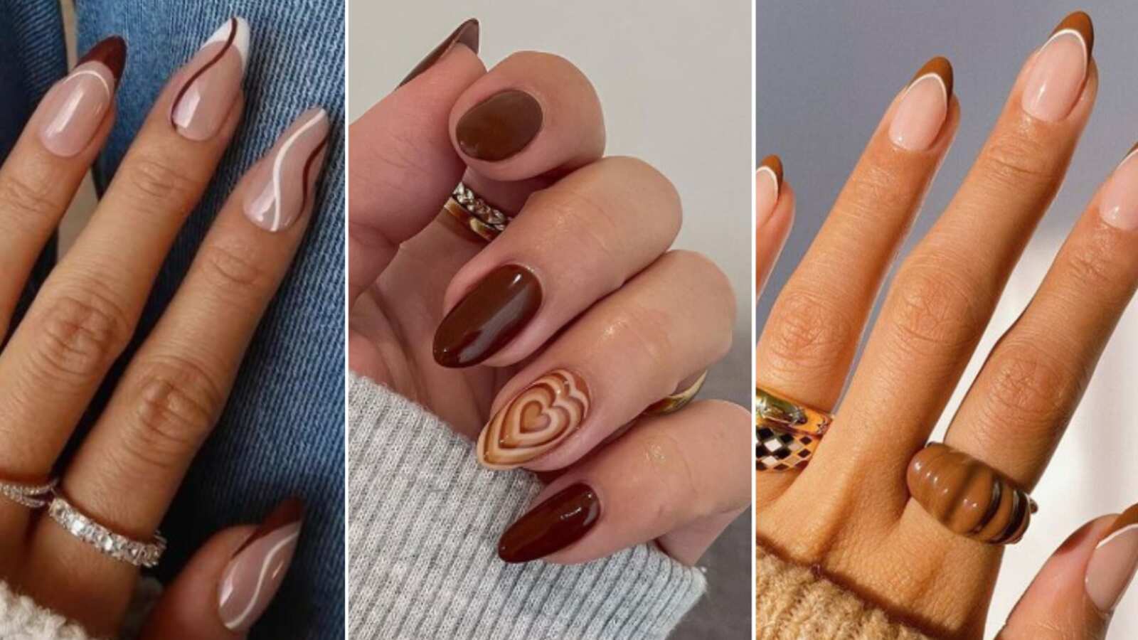 Diseños de uñas color café 2023