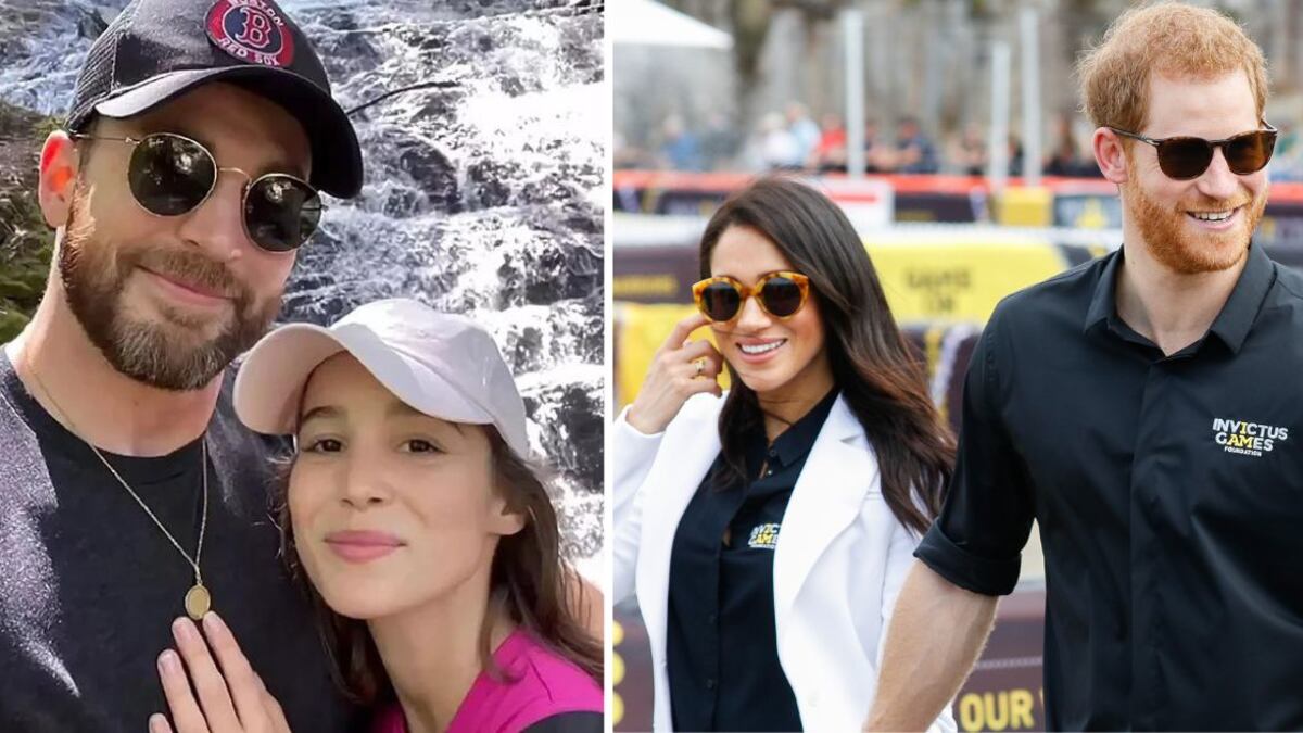 Chris Evans y Alba Baptista con Meghan Markle encuentro