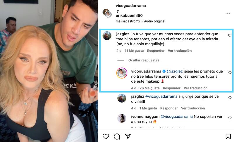 Acusan a Erika Buenfil de usar hilos tensores