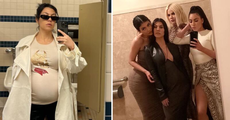 Kourtney Kardashian looks embarazo