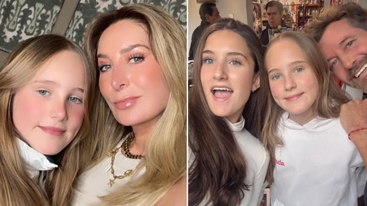 Geraldine Bazán y Gabriel Soto hija