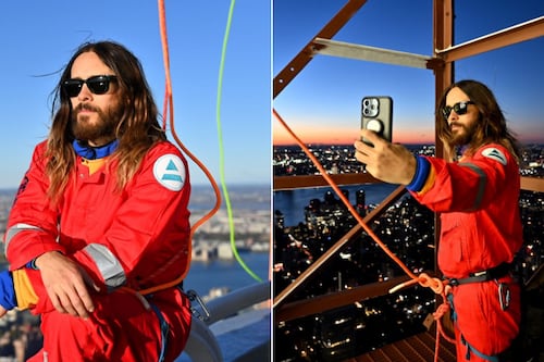 ¿Genio o locura? Jared Leto escaló como Spiderman el Empire State y abrió debate tras lastimarse