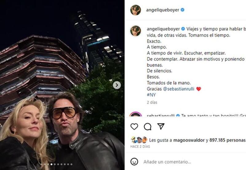 Sebastián Rulli y Angelique Boyer vacaciones