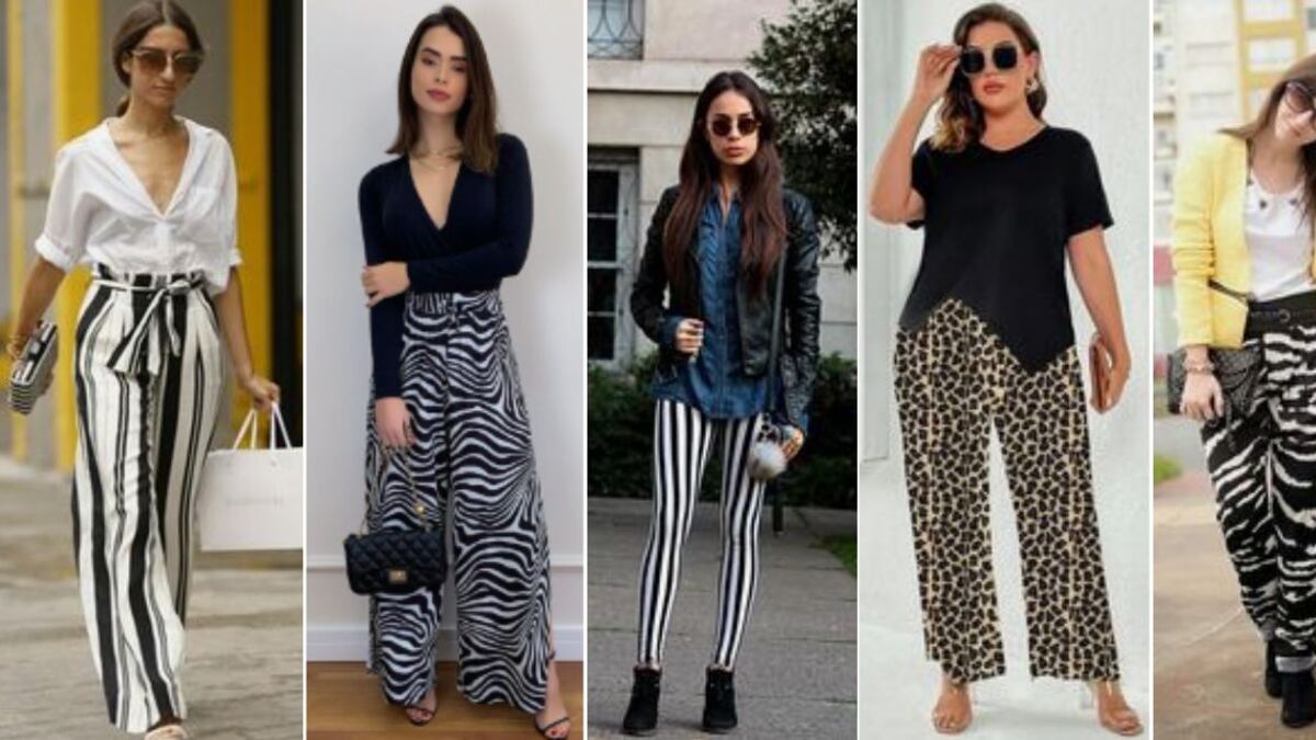 ¿Adiós jeans? Los pantalones estampados dominan el street style por su versatilidad y elegancia