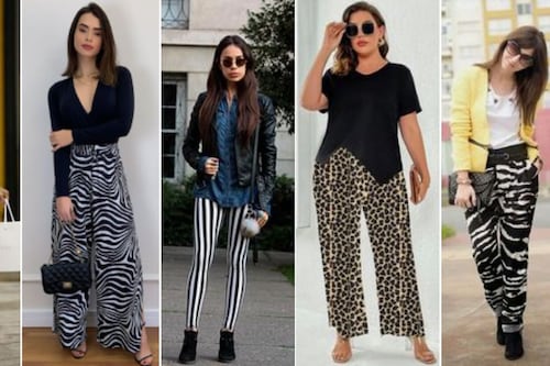 ¿Adiós jeans? Los pantalones estampados dominan el street style por su versatilidad y elegancia