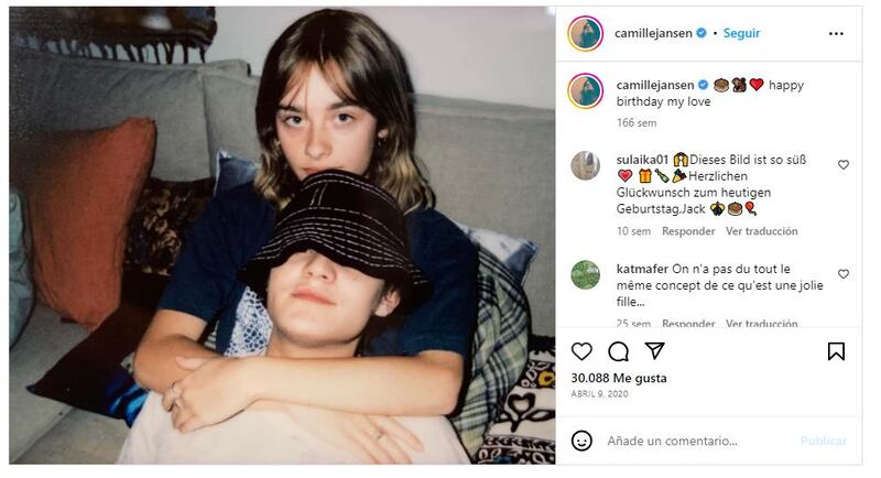 Jack Depp junto a su presunta expareja, Camille Jansen