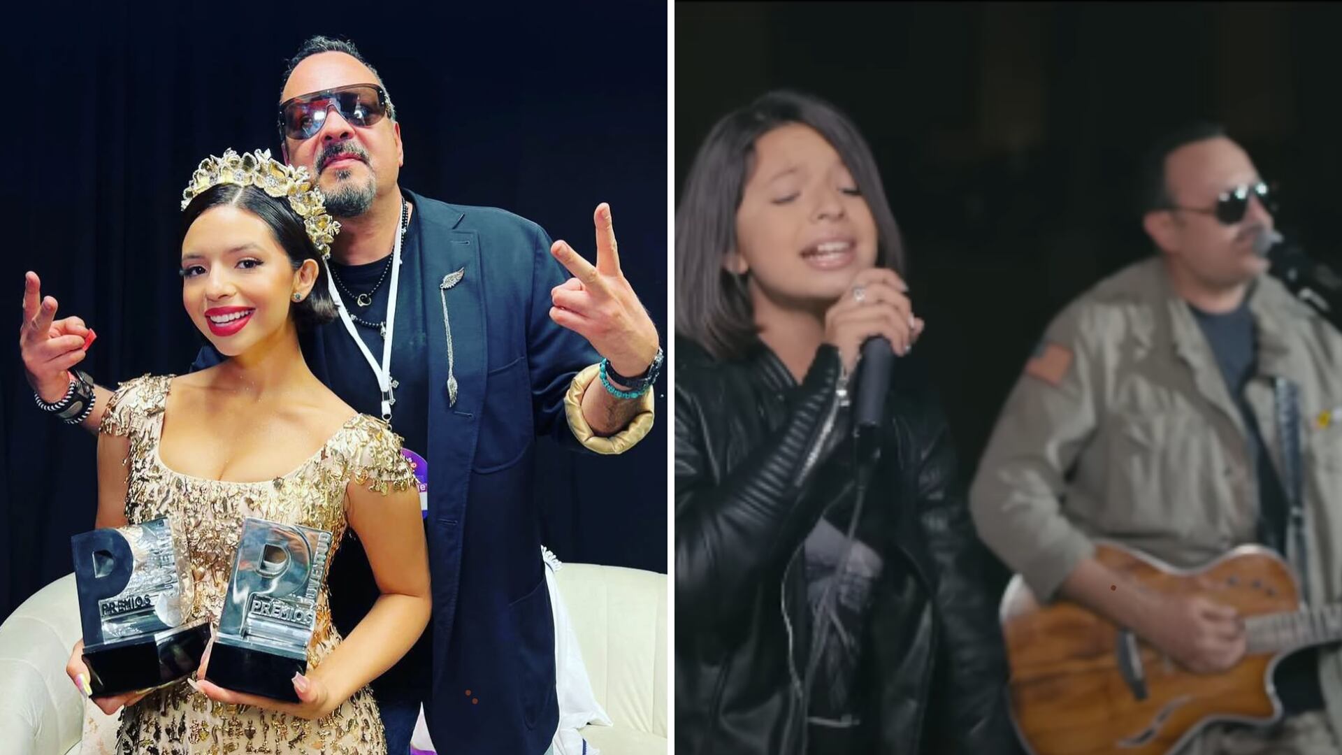 A sus 10 años, Ángela Aguilar, junto a su padre Pepe, lanzaron varios covers de villancicos que tuvieron gran aceptación por el público. Hace 2 años, la artista lo compartió de nuevo en Youtube y hoy siguen teniendo éxito.