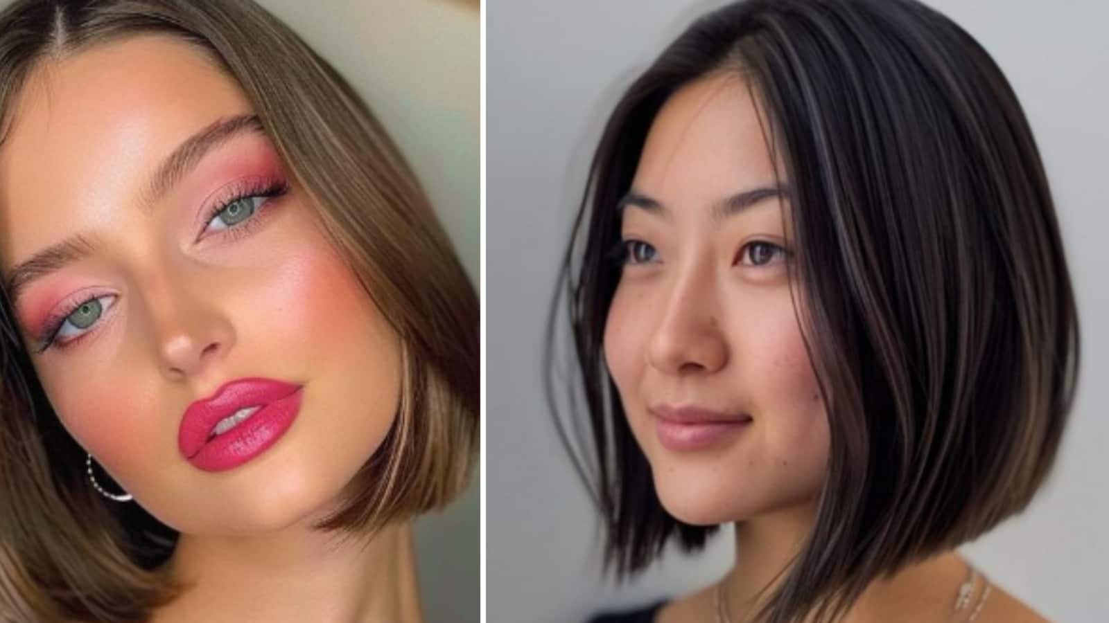 Corte de cabello sharp bob para caras redondas