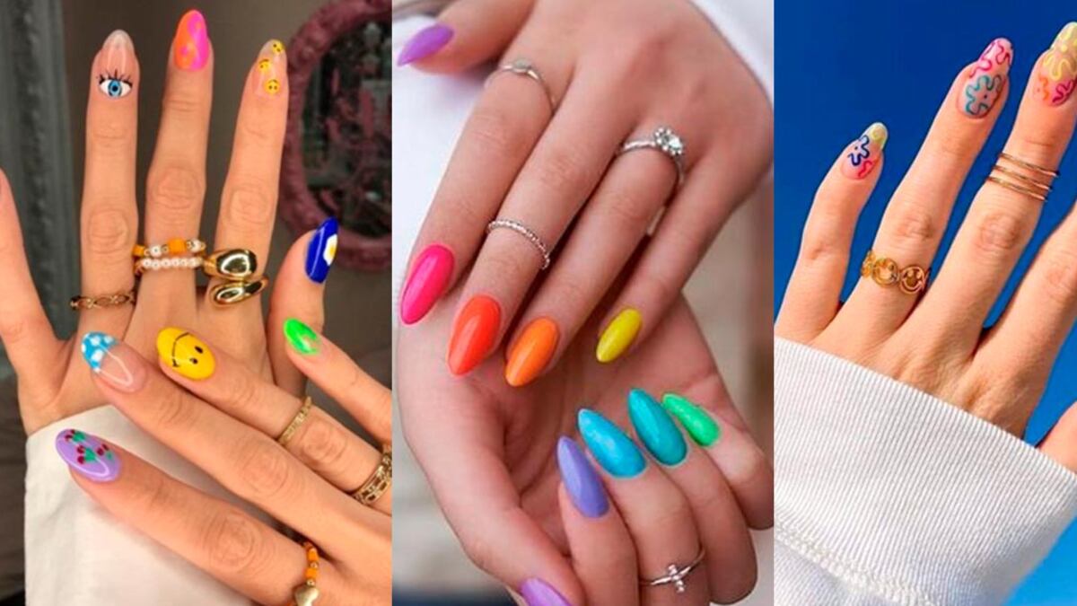 Las uñas coloridas son modernas y sexys