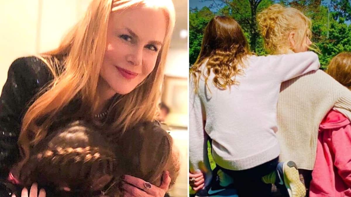 Nicole Kidman y sus hijas menores, Faith y Sunday