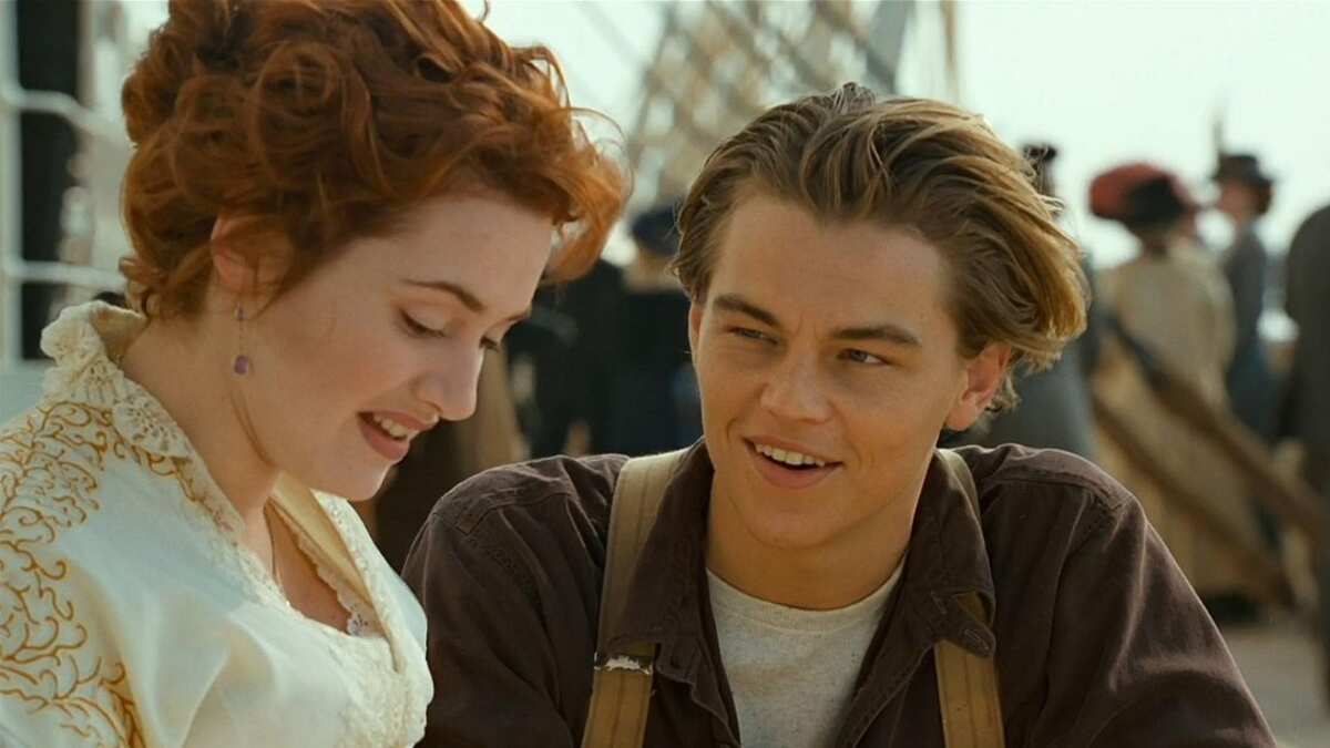 Kate Winslet y Leonardo DiCaprio en Titanic