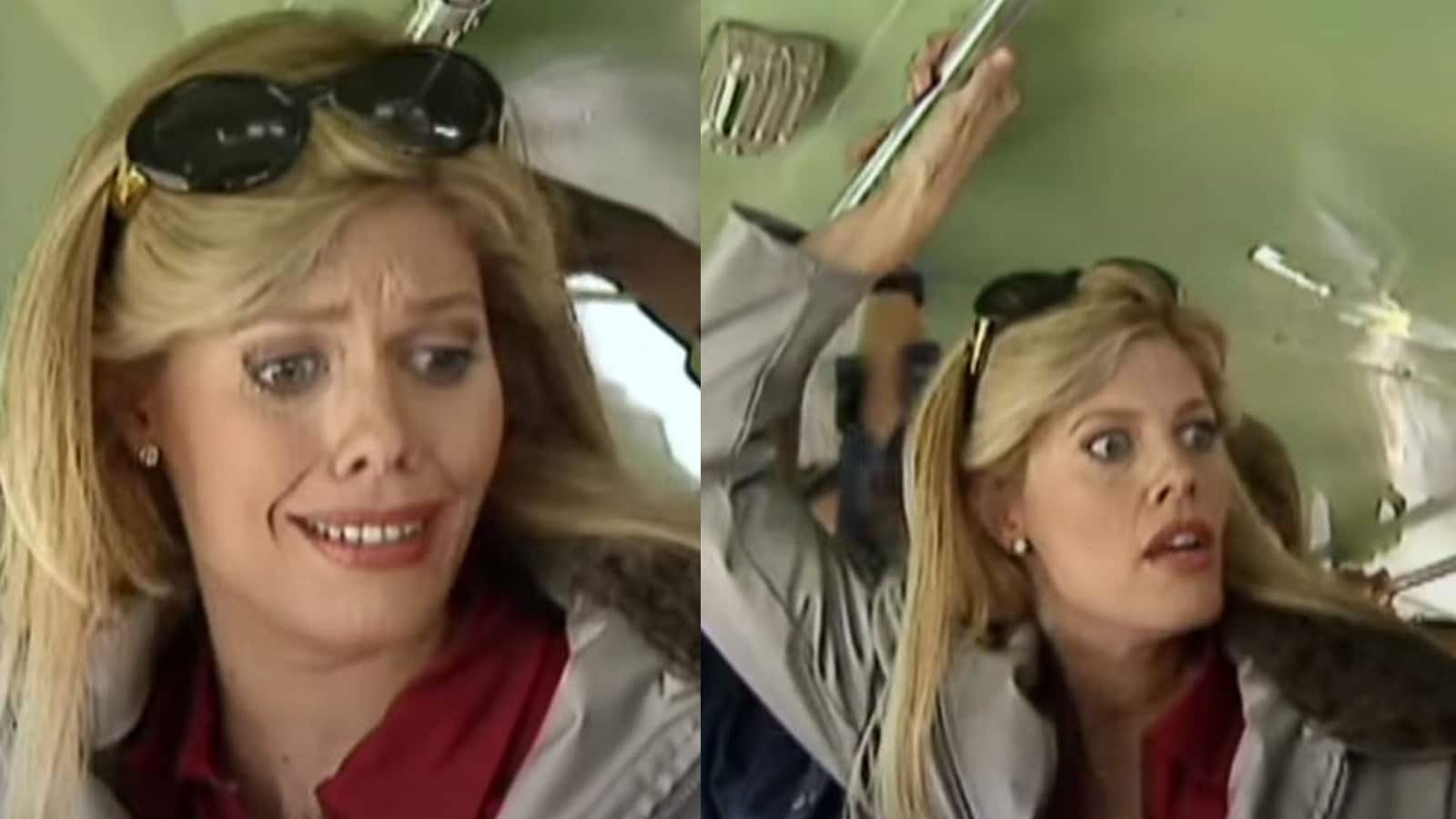 Patricia Fernández en un bus en "Betty, la fea"