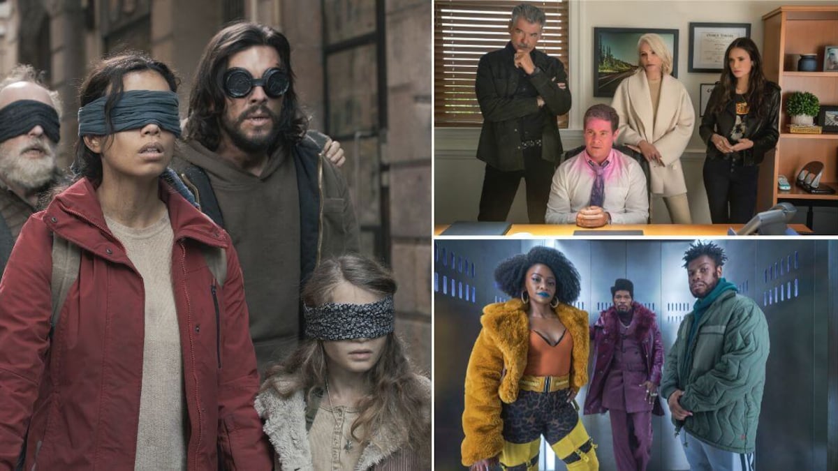 Escenas de 'Bird Box Barcelona', 'Unos suegros de armas tomar' y 'El clon de Tyrone'