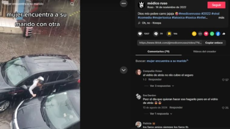 VIDEO: mujer descubre infidelidad de su esposo y le destroza el automóvil