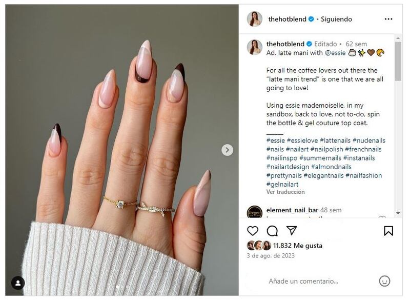 Las uñas chai latte son elegantes, clásicas y atemporales