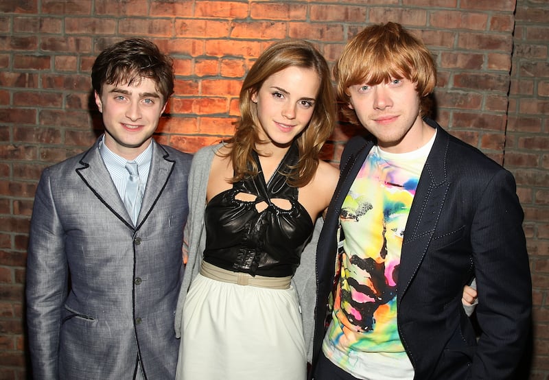 Daniel Radcliffe, Emma Watson y Rupert Grint. / Foto: Stephen Lovekin/Getty Images.