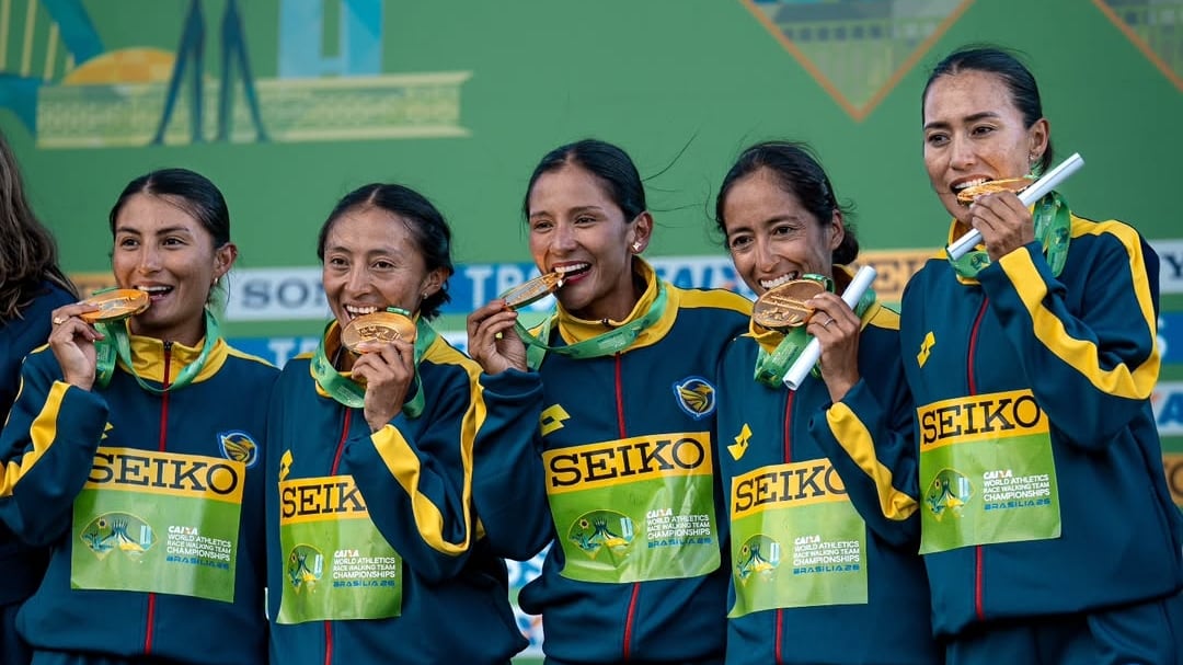 Equipo ecuatoriano para el Mundial de Marcha en Brasil 2026
