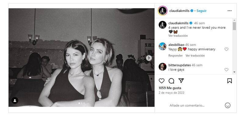 Sea Shimooka junto a su novia, Claudia Mills