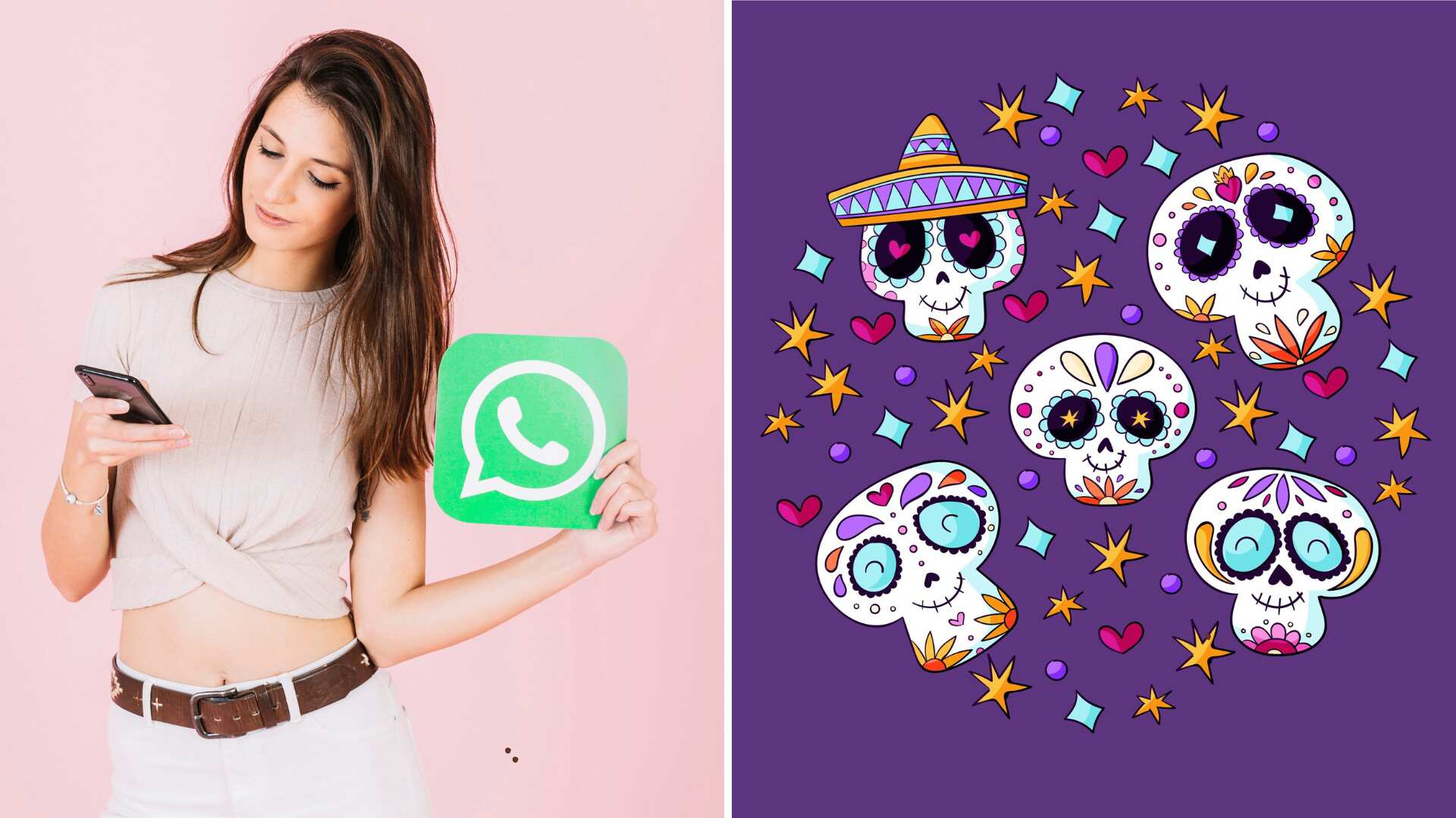 Calaveritas para Whatsapp, paso a paso