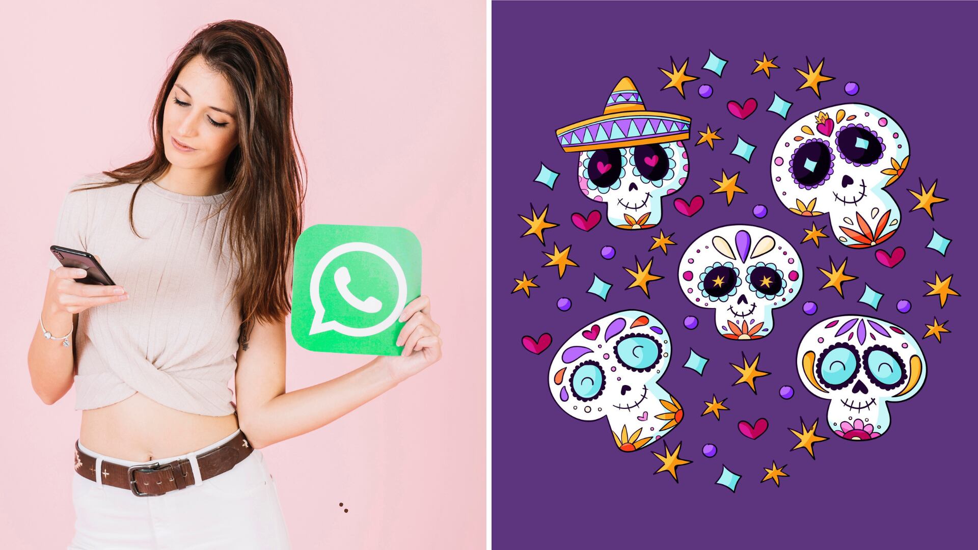 Calaveritas para Whatsapp, paso a paso