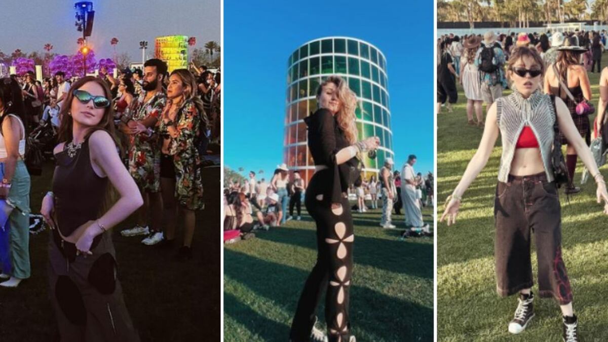 Sofía, Regina y Fernanda lucieron sus largas melenas sueltas y look muy bohemios, muy acordes con el festival de Coachella