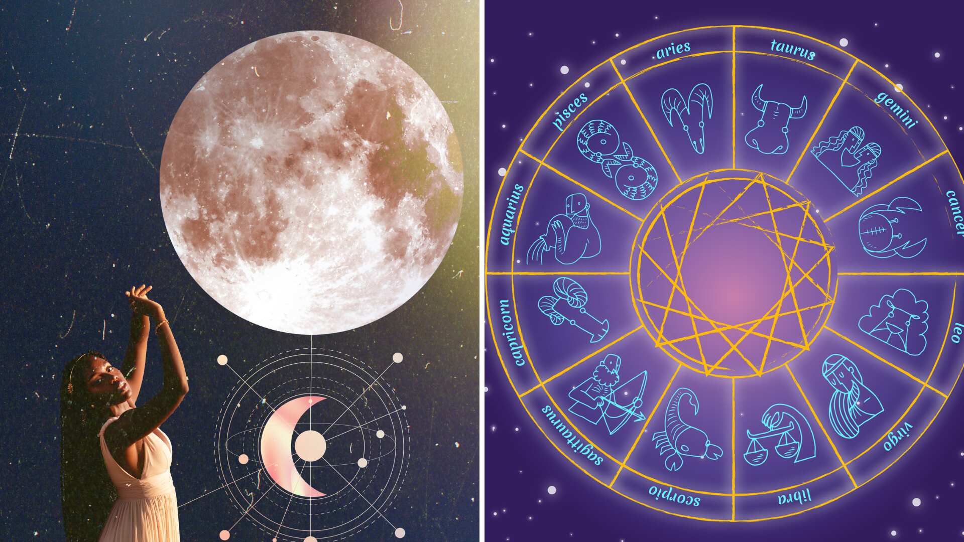 La Luna llena influirá en la suerte de los signos del horóscopo.