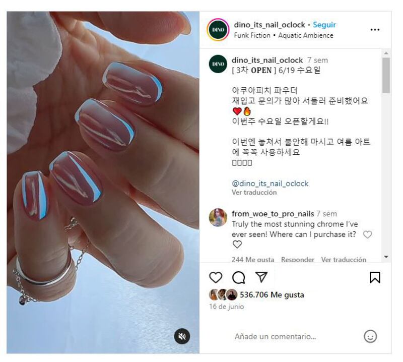 Las uñas glass se destacan gracias a su bonito acabado brillante