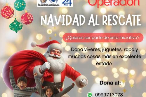 Fundación Jonathan lanza “Operación: Navidad al Rescate” para llevar alegría a más 700 familias en Quito