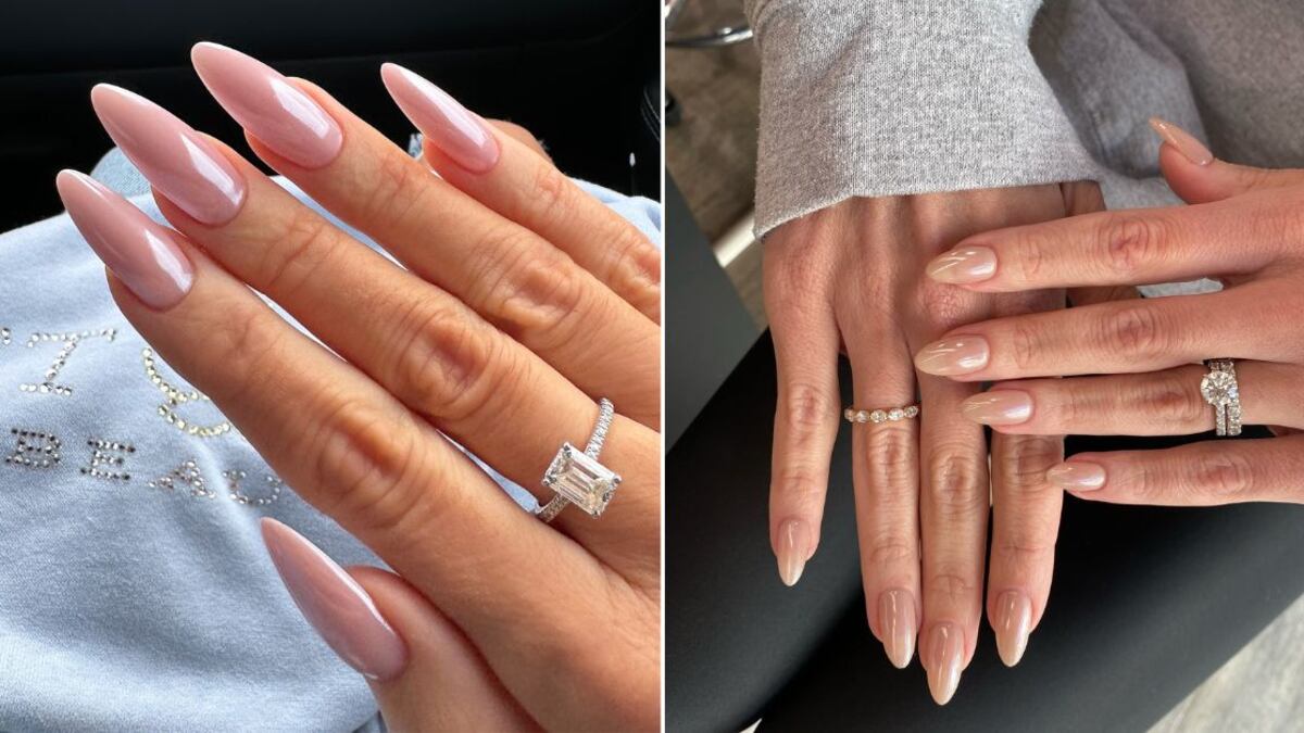 Las uñas glass se destacan gracias a su bonito acabado brillante