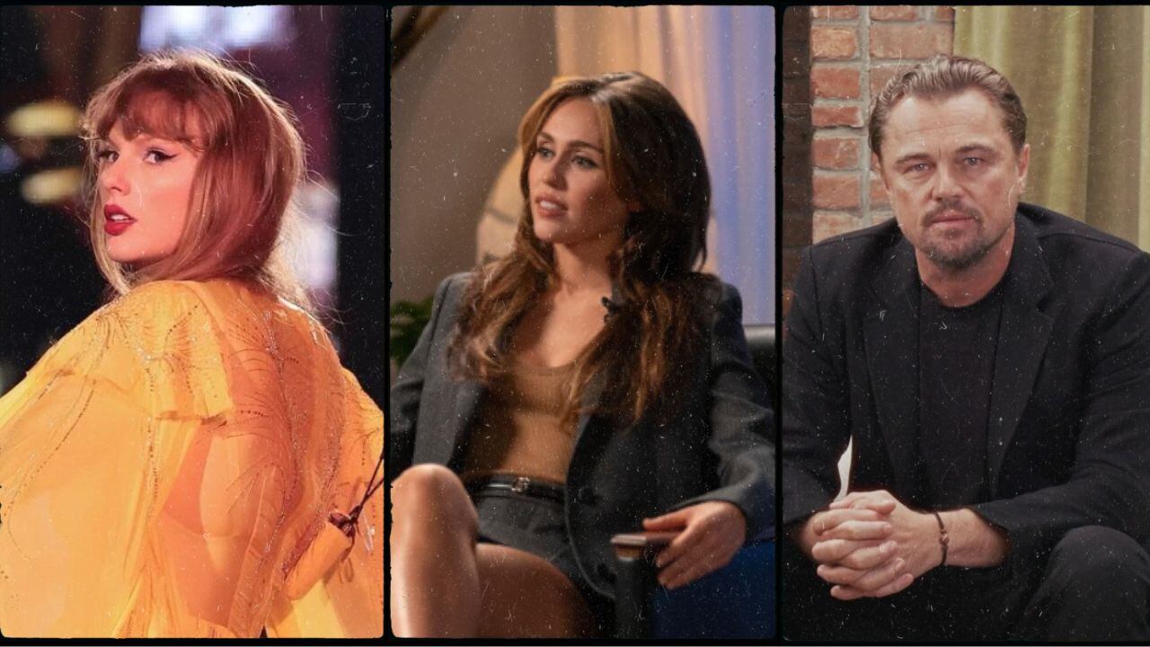 Taylor Swift. Miley Cyrus y Leonardo DiCaprio