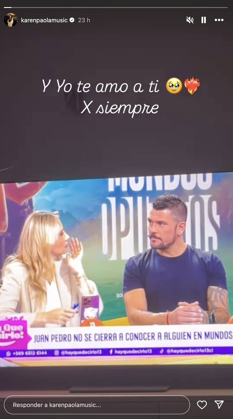 “Y yo te amo a ti”: La tierna declaración de Karen Paola a Juan Pedro Verdier tras asegurar que aún son familia