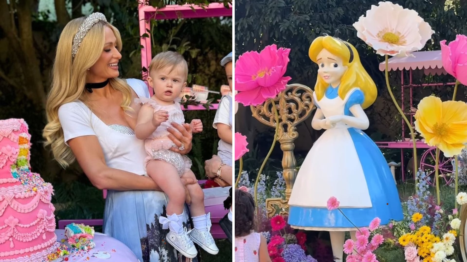 Entre tazas gigantes y conejos: así fue la impactante fiesta con temática de 'Alicia en el país de las maravillas' de la hija de Paris Hilton.