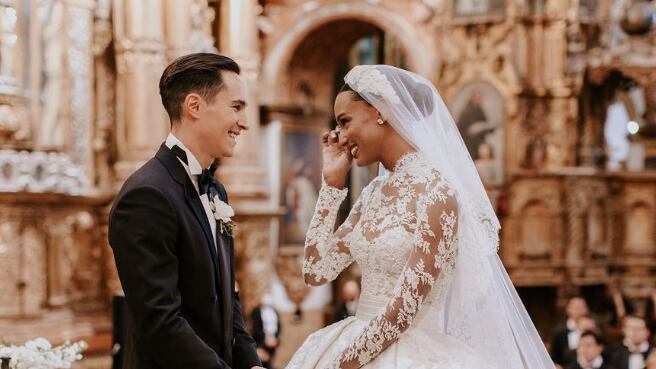 Jasmine Tookes y Juan David Borrero.