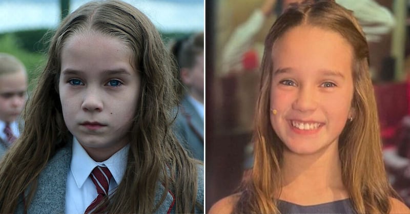 Alisha Weir en 'Matilda' de Netflix y en la vida real