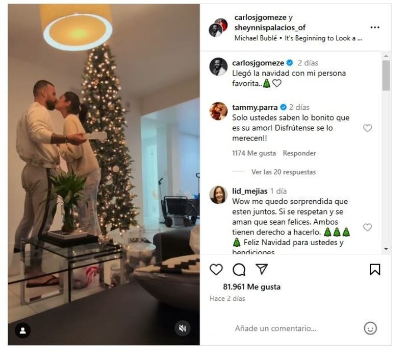 Sheynnis Palacios celebrará su primera Navidad junto a Carlos Gómez este 2024