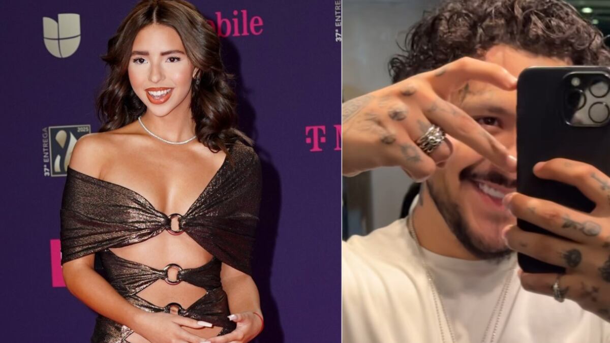 Esto hizo Christian Nodal mientras Ángela Aguilar estaba en Premio lo Nuestro.