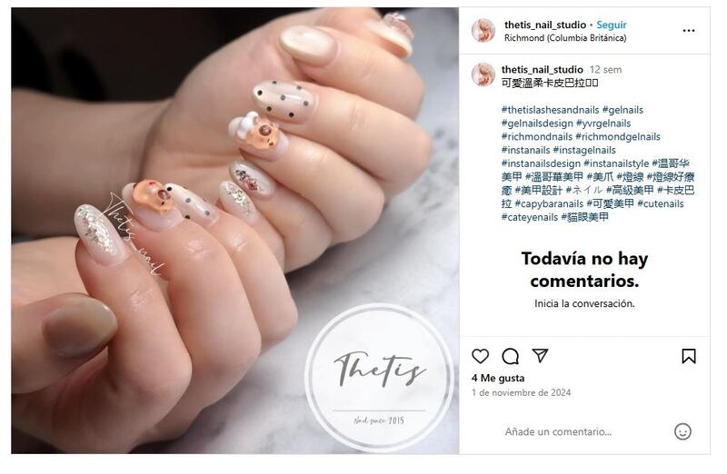 Las uñas capibara son perfectas para llevar durante la temporada primavera-verano