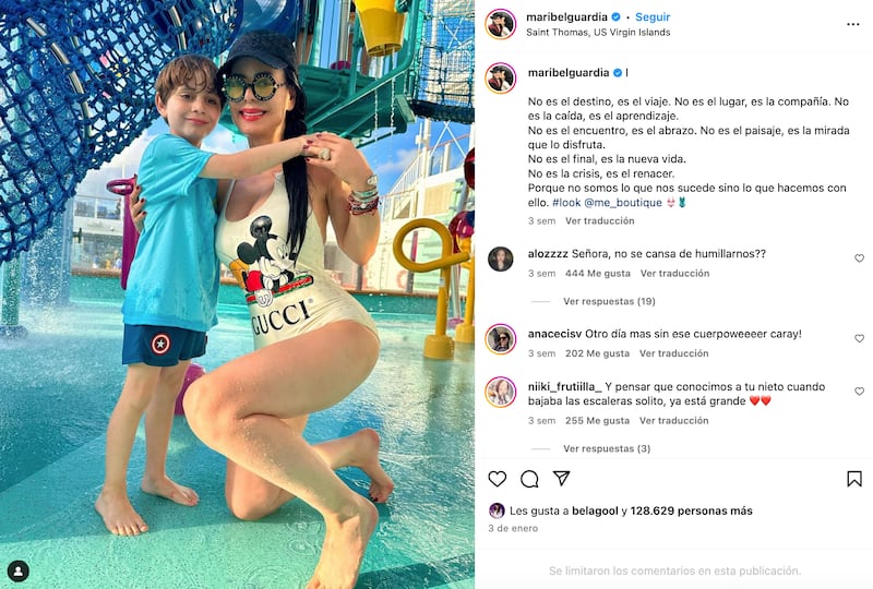 Maribel Guardia y su nieto José Julián