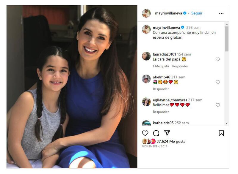 Mayrín Villanueva y Eduardo Santamarina tienen una única hija en común llamada Julia