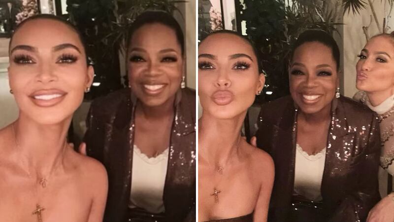 Kim recorta a JLo de su foto en cena de gala