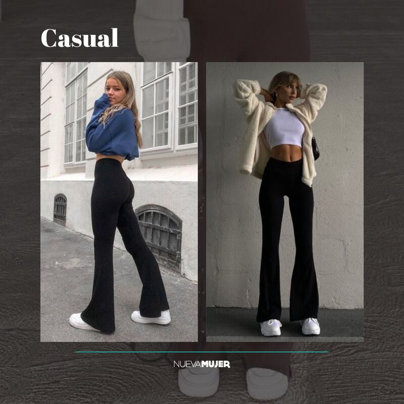 Look con leggings flared